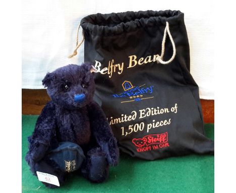 A Steiff Belfry bear Limited Edition of 1500, has golf ball in pouch 