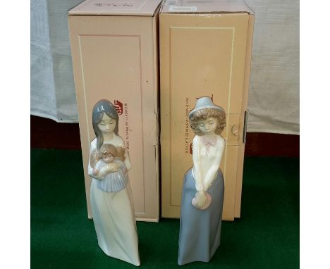 2 Nao girl figures, both complete with boxes 