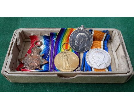 WW1 1914-15 star, 2 British war & victory medal to 306259 Ginner R. COOPER R.A & S4-041702 PTE A. COOPER A.S.C