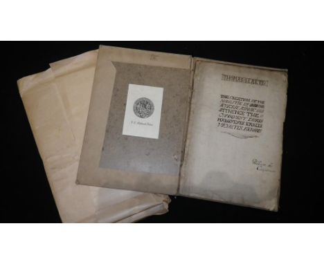 BEARTE, Thomas. ‘The creation of the Nobilitie by Everie Kinge sithence the Conquest: Dukes, Marqueses, Earles, Vicoutes et B