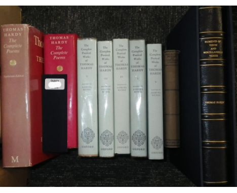 HARDY. The Complete Poetical Works. Ed. Samuel Hynes. OUP, 1982-95. 5 vols., cloth, dws, letters from Hynes inserted. ------.