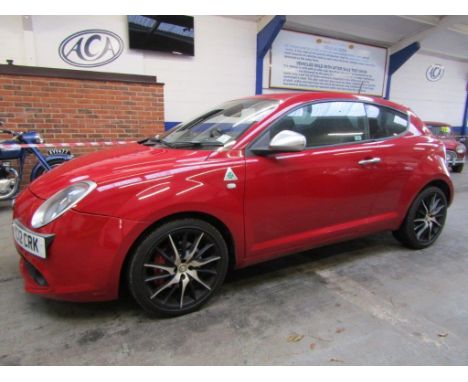 Make &amp; Model: Alfa Romeo Mito Q-RifoglioDate of Reg: YC12 CRKColour: Redcc: 1368MoT: 03-01-2022Fuel Type: PETROLMileage: 