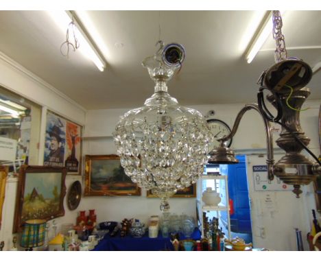 A crystal chandelier