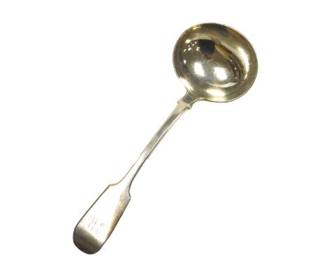 A Victorian silver cream ladle, monogram engraved, London 1859, 2.38oz.