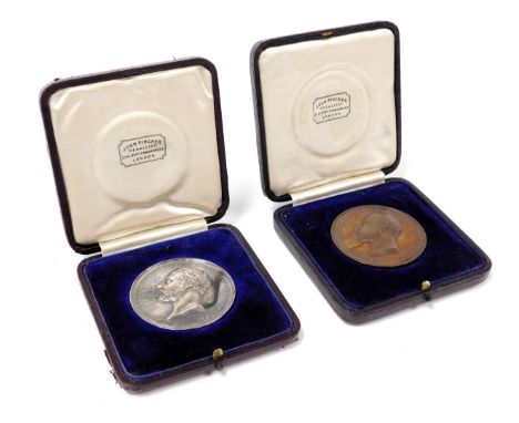 Two Edward VII City &amp; Guilds of London Institute medals, for Technological Examination, by John Pinches, London, comprisi
