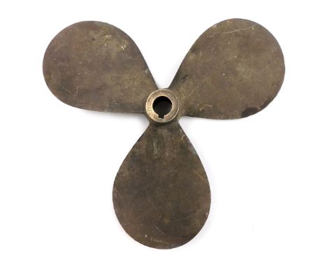 A bronze propeller, 18x1.4, number 26867, 42cm wide. 