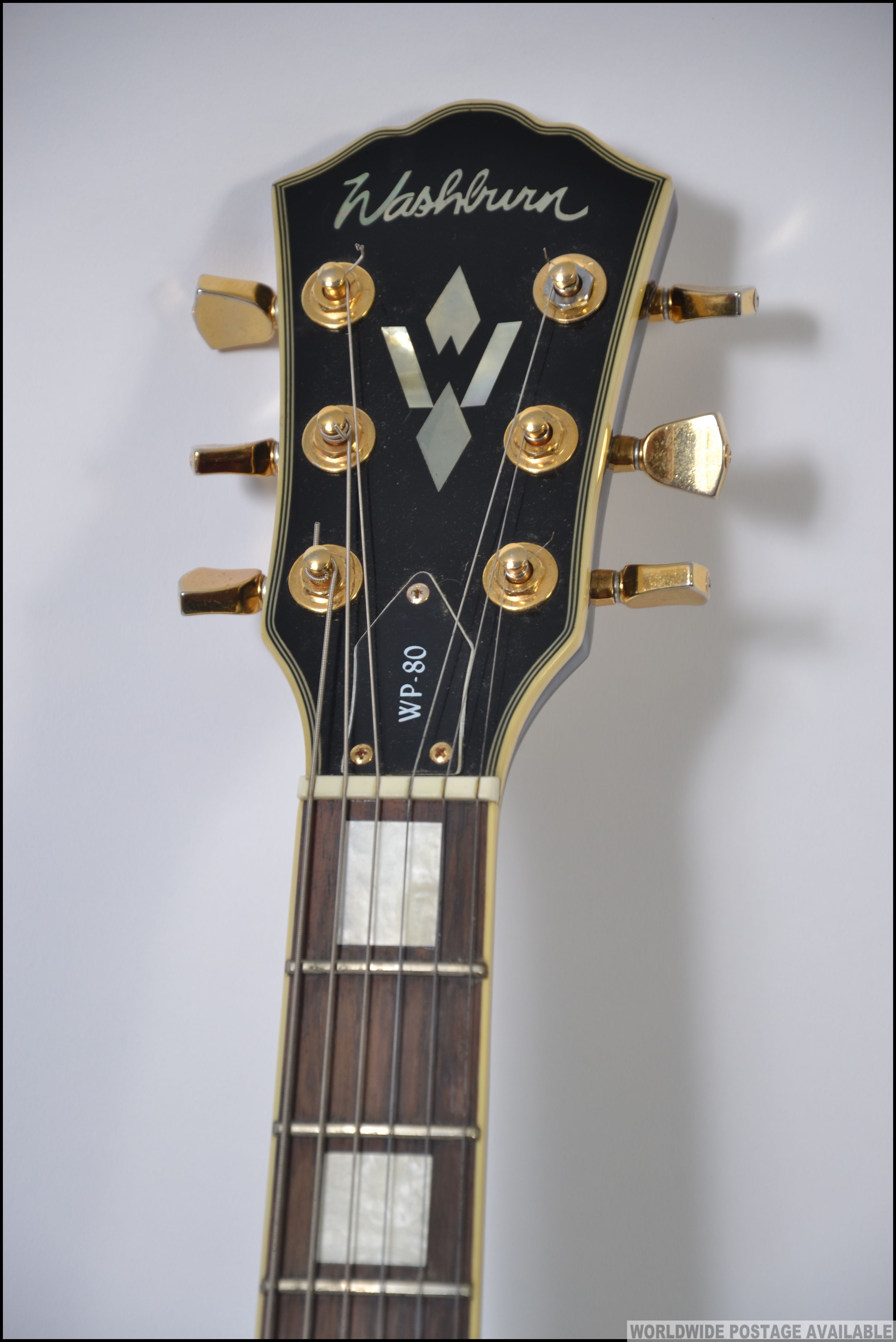 Washburn WP80 Les Paul custom style electric guitar, black finish