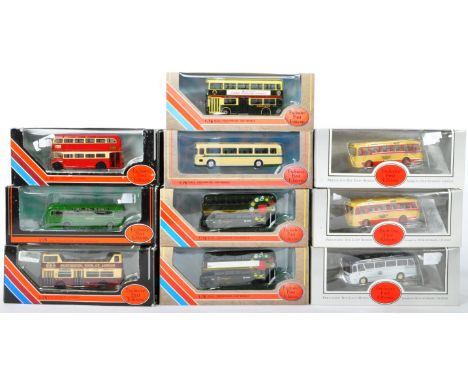 A collection of x10 EFE Exclusive First Editions 1/76 scale diecast model buses comprising; 11902 Yelloways Harrington Cavali