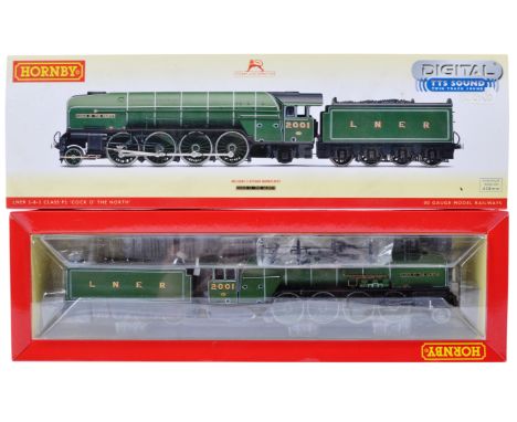 An original boxed Hornby 00 gauge model railway trainset locomotive engine No. R3246 TTS Twin Track Sound LNER Class P2 ' Coc