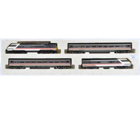 An original vintage Hornby made 00 gauge model railway trainset locomotive engine set comprising the Intercity 9104 engine, 8