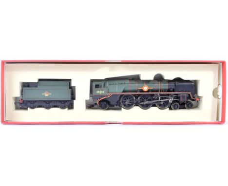 An original boxed Hornby made 00 gauge model railway trainset locomotive engine No. R1038&nbsp;Rebuilt Merchant Navy Class 4-