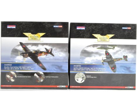 Corgi Aviation Archive - x2 Corgi Limited Edition 1/72 scale boxed diecast model aeroplanes / planes. AA39302 Boulton Paul De