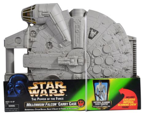 Star Wars - an original 1995 Kenner made Star Wars The Power Of The Force series ' Millennium Falcon Carry Case ' for action 