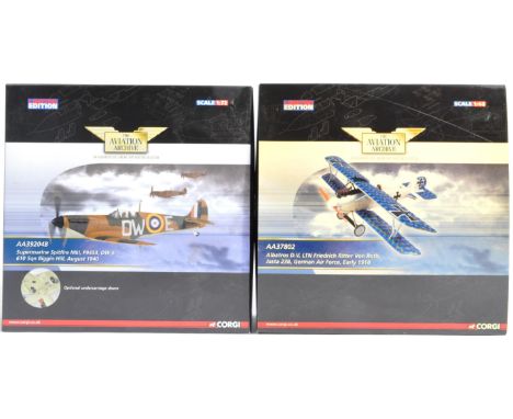 Corgi Aviation Archive - x2 Corgi Limited Edition 1/72 and 1/48 scale boxed diecast model aeroplanes / planes. AA37802 Albatr