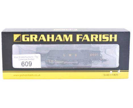An original boxed Graham Farish made N gauge model railway trainset locomotive engine No. 372-750 ' Fairburn ' 2-6-4 Tank loc