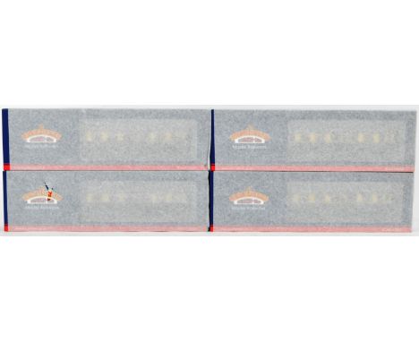 An unused trade pack / box of Bachmann made Branch Line series 00 gauge model railway trainset coaches - all 34-053 Chocolate