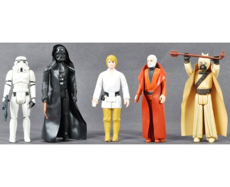 Star Wars - a collection of x5 original vintage 1977 Palitoy / Kenner made ' First 12 ' action figures - Sand People (Tusken 