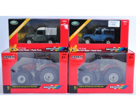 Britains - a collection of x4 contemporary Britains made Farm boxed 1/32 scale diecast models. All as new, ex-shop stock. Inc