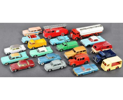 Dinky &amp; Corgi - a large collection of x20 assorted vintage Dinky and Corgi made diecast models. Various vehicles present,