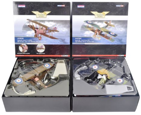 Corgi Aviaition Archive - WWI Bi-Planes - x2 Corgi Limited Edition 1/48 scale boxed diecast model aeroplanes / planes. AA3790