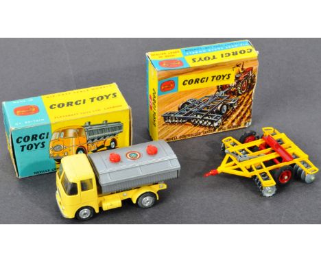 Two original vintage Corgi Toys made boxed diecast models - No. 460 Neville Cement Tipper Body On ERF Chassis (model EX to NM