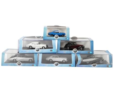 A collection of x6 Oxford made ' Automobile Company ' series 1/43 scale boxed diecast model cars. Includes; 5001, BCF0003, VF
