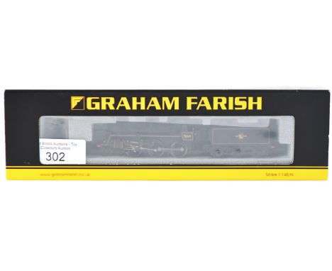 An original boxed Graham Farish made N gauge model railway trainset locomotive engine No. 372-651 Standard Class 4MT 2-6-0 76