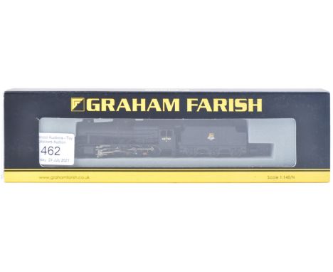 An original boxed Graham Farish made N gauge model railway trainset locomotive engine No. 372-154 Class 8F 48750 British Rail