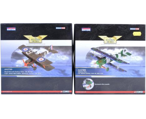 Corgi Aviation Archive - x2 Corgi Limited Edition 1/48 scale boxed diecast model aeroplanes / planes. AA37806 Albatros DVa an