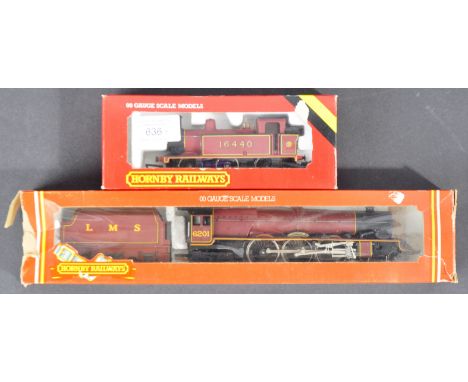 Two original vintage boxed Hornby 00 gauge model railway trainset locomotive engines comprising; R.052 LMS Jinty and R.832 LM
