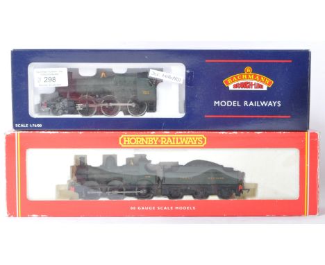 Two original boxed Hornby and Bachmann Branch Line made 00 gauge model railway trainset locomotive engines comprising; Hornby