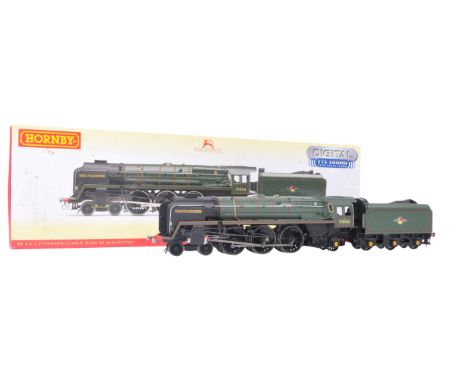 An original Hornby 00 gauge model railway trainset locomotive engine No. R3244TTS British Railways 4-+6-2 Class 8 ' Duke Of G