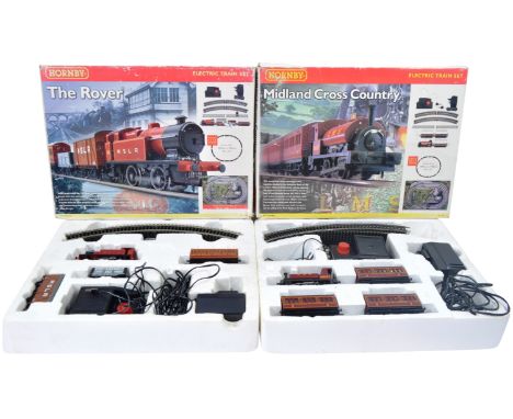 Two original vintage Hornby 00 gauge model railway locomotive box sets comprising R. 1027 Midland Cross Country with 0-4-0 LM