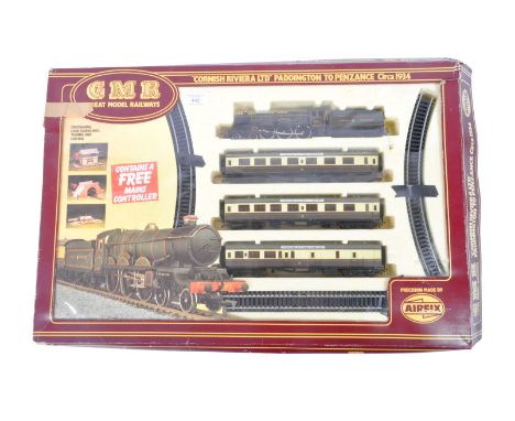 An original vintage Airfix made 00 gauge model railway trainset locomotive engine set No. 54069-6 ' Cornish Riviera Paddingto