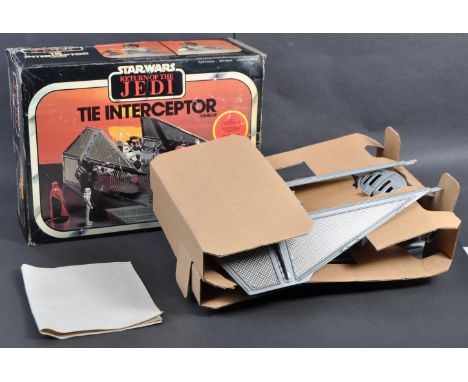 Star Wars - an original vintage 1980s (1983) Palitoy made Star Wars action figure playset ' TIE Interceptor Vehicle '. 100% c