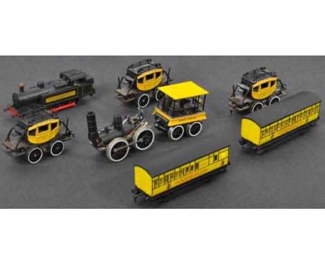 Model Railways - a Bachmann made HO gauge model railway trainset locomotive and coach set ' DeWitt Clinton ', complete with a