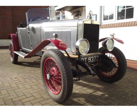 A 1927 Morris Oxford Supersport special, registration number PT 9377, chassis number 193940, engine number 220619, aluminium 