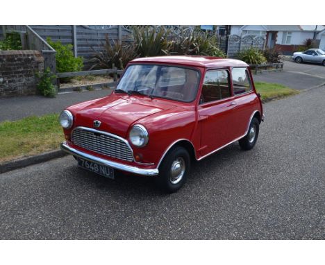 A 1964 Austin Mini 850, registration number 7648 NU, tartan red, this Mk1 Mini was owned by the previous owner for 20 years. 