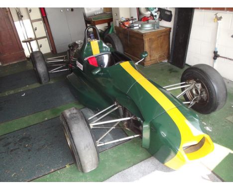 A 1982 Maxim 306FJ 1600 Formula Pacific single seat sprint/hill climb car, chassis number 306-009, green/yellow. Factory buil