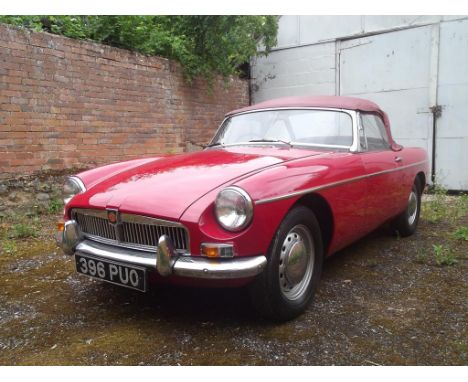 A 1963 MG B roadster, registration number 396 PUO, chassis number G-HN3/15488, body number 14967, ***engine number 18GUH29453