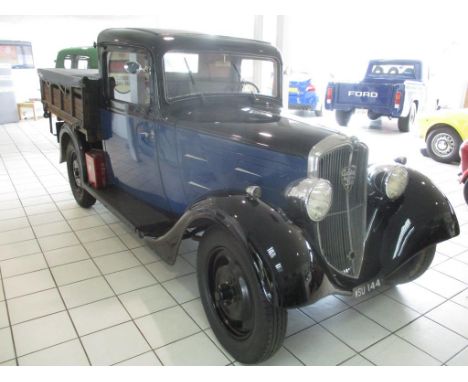A 1934 Peugeot 301C commercial truck, registration number WSU 144, blue over black. This charming light commercial was import