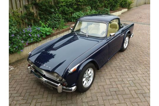 A 1966 Triumph Tr4a Registration Number Grw 474d Blue The