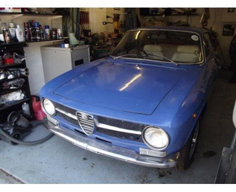 A 1975 Alfa Romeo GT 1600 Junior, unregistered, blue. The Giorgetto Giugiaro for Bertone designed 105/115 series of cars have