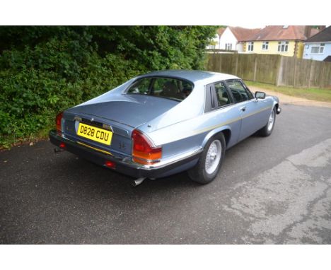 A 1986 Jaguar XJS 3.6 litre coupé, registration number D828 CDU, Blue. The vendor advises us that this coupé is in good condi