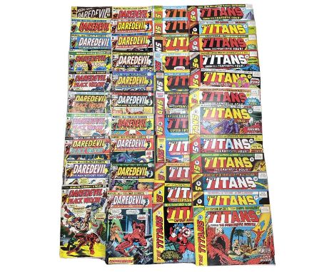 A large collection of mixed vintage Marvel comic books, to include: - Daredevil - The Titans