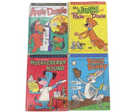 Four vintage 1960s Whitman comic books, to include:  - Huckleberry Hound  - Bugs Bunny  - Mr Jinx and Pixie the Dixie  - Augi