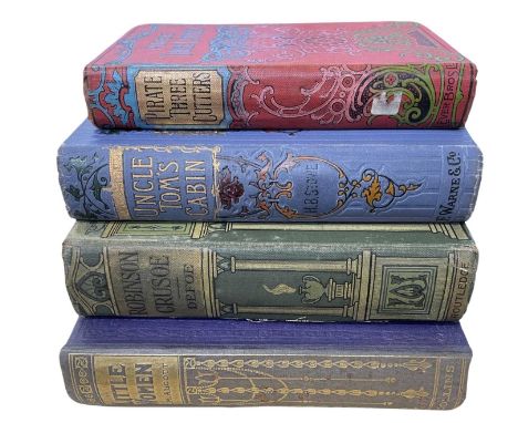 Four ornate vintage clothbound children's books, to include: - The Pirate and the Three Cutters, Captain Marryat: Lever Bros 
