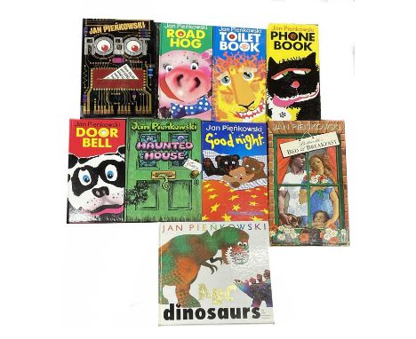 A collection of Jan Pienkowski pop-up books, to include: - ABC Dinosaurs - Haunted House - Good Night - Phone Book - Toilet B