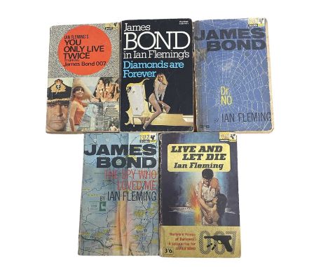 A collection of vintage paperback James Bond (Ian Fleming) books by Pan, various impressions, to include: - You Only Live Twi