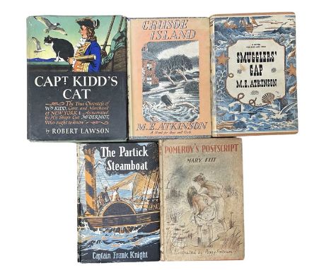 A collection of vintage hardbound children's books, to include: - Robert Lawson - Capt Kidd's Cat1956: Frederick Muller - M E